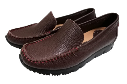 【arui_toe 3950BL バーガンディー】本革コンフォートスリッポン